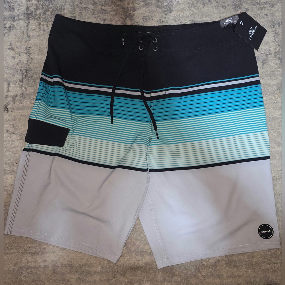 O'Neill Men's Lennox Stretch BoardShorts 34w Below The Knee 21'' New With Tags